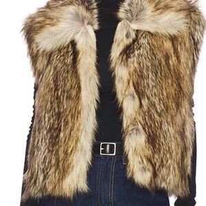 ALC Women's Faux Fur Vest - Brown